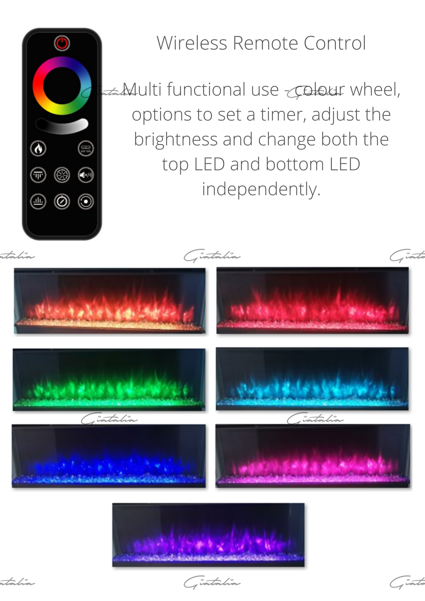 Luvelle 3D Panoramic Fire – 71 inch