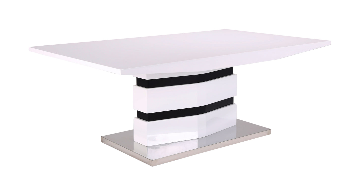 Leona High Gloss Coffee Table White & Grey