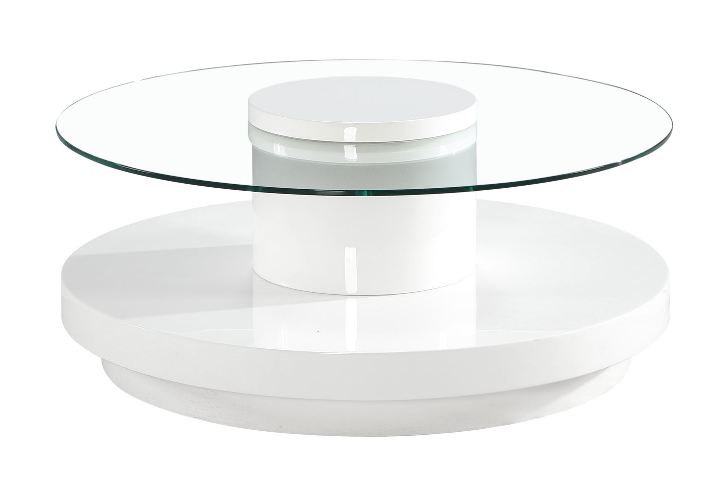 Nebula Coffee Table Round White High Gloss