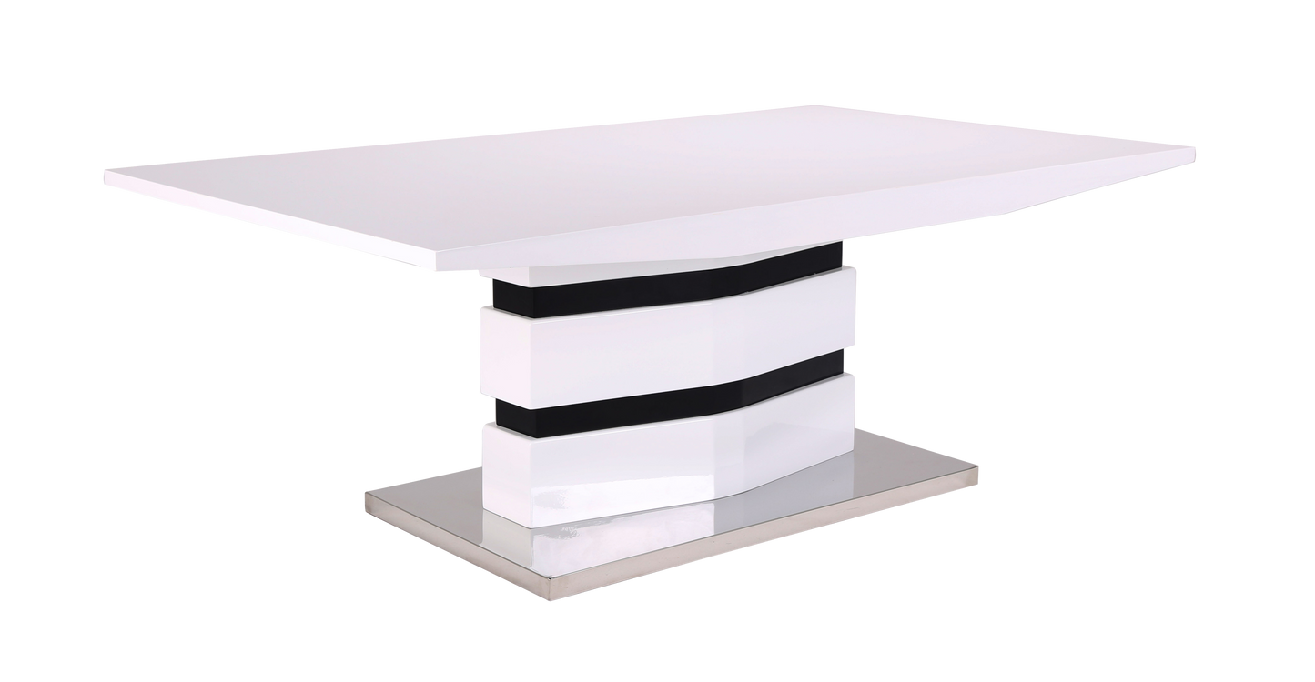 Leona High Gloss Coffee Table White & Black