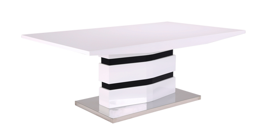 Leona High Gloss Coffee Table White & Black