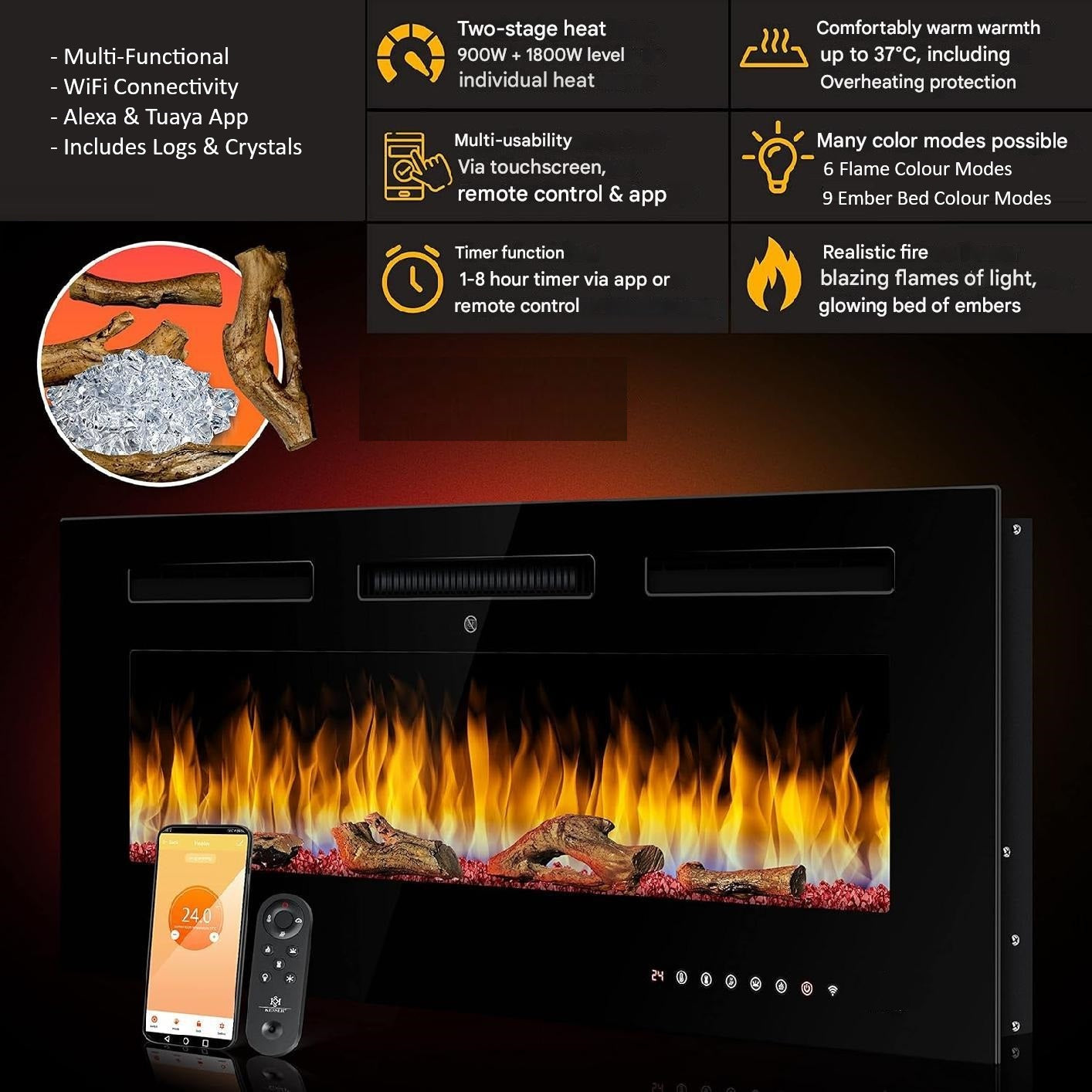 Luminis Insert Fire – 60 inch WiFi