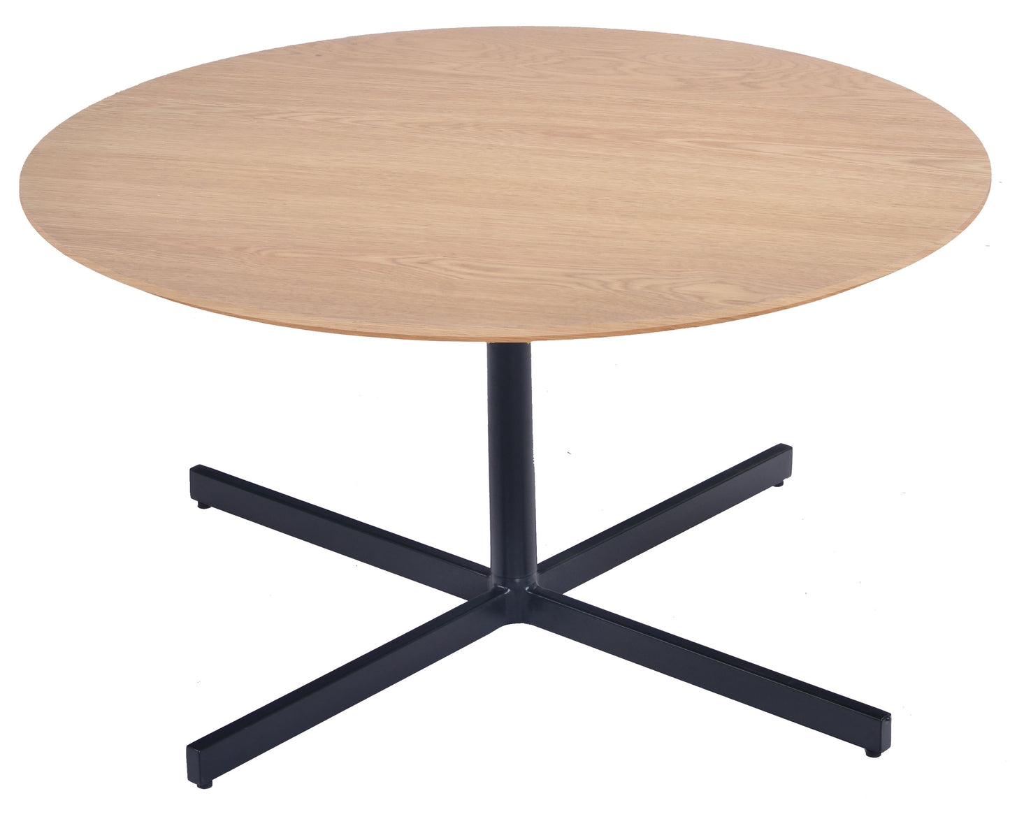 Mayfield Coffee Table Pair Oak Veneer & Black Metal Legs