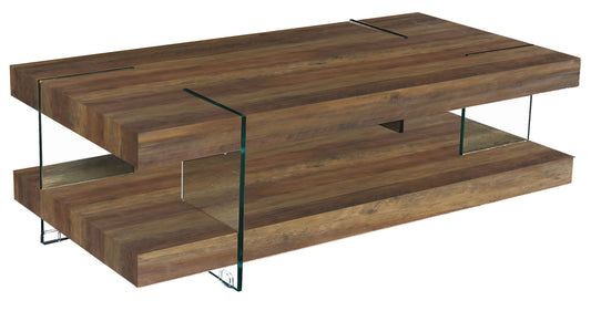 Redhill Coffee Table Oak Effect & Glass Legs