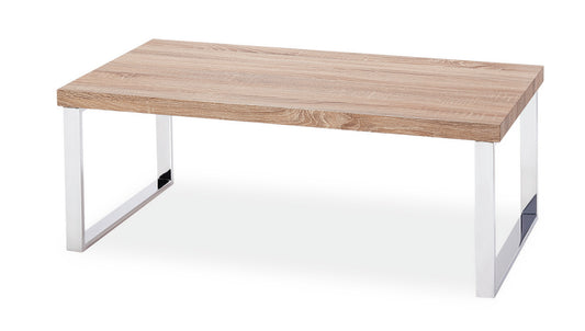 Talbot Coffee Table Natural with Stainless Steel Legs