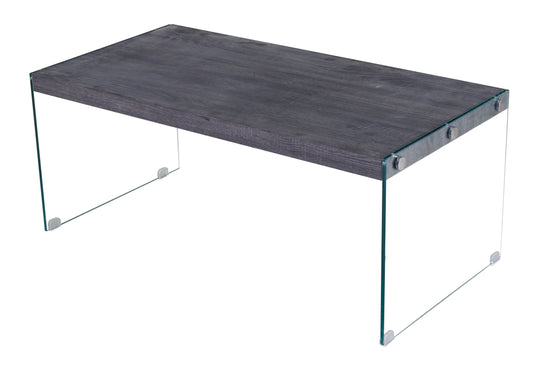 Titan Coffee Table with Glass Sides Black Walnut