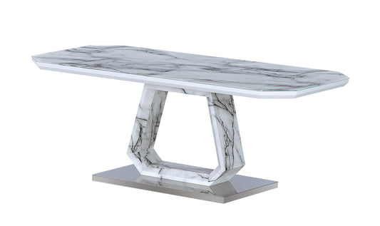 Westlake Marble Effect Glass Coffee Table
